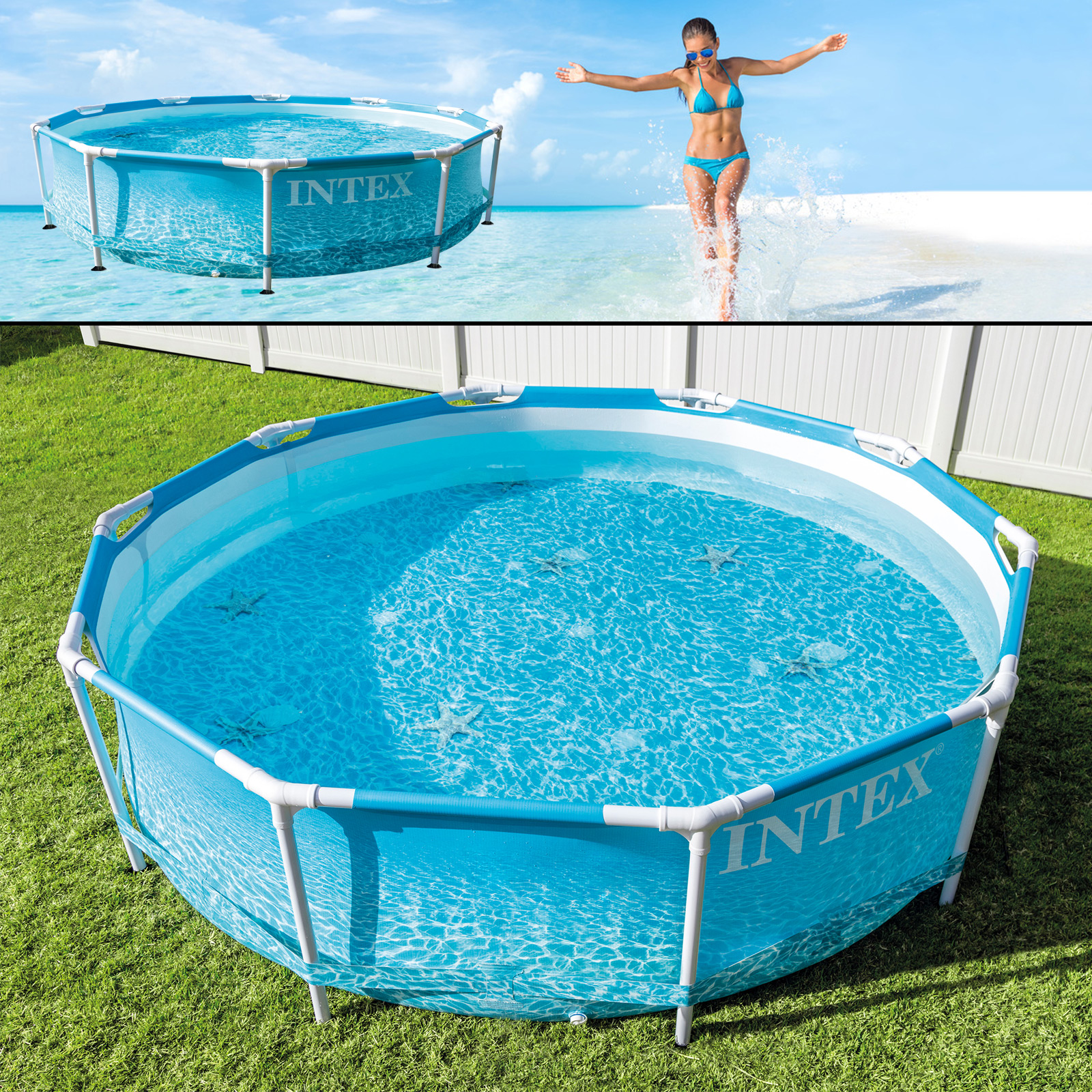 Intex Frame Pool Set Beachside Ø 305 x 76 cm - ohne Zubehör