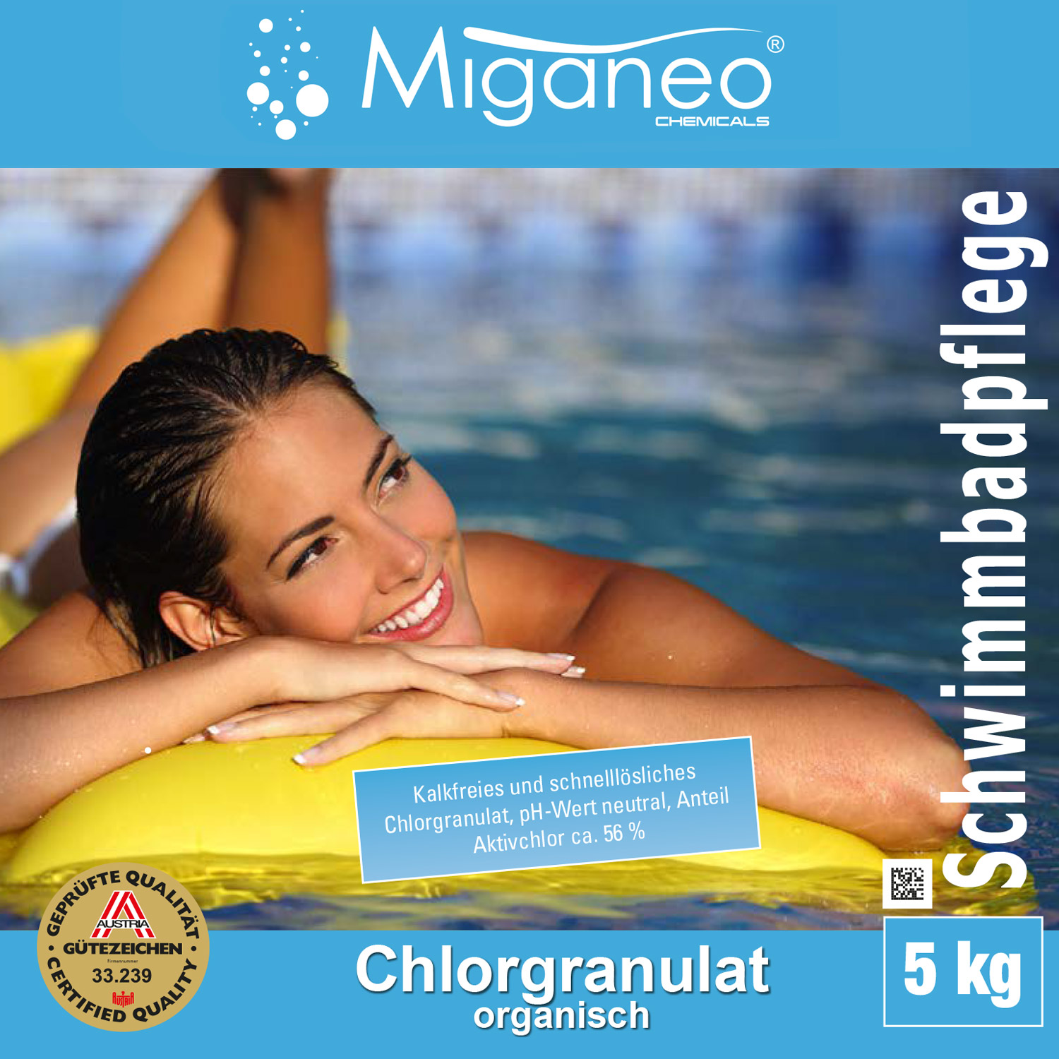 Miganeo® Chlorgranulat, 2 x 5 kg für Pool, pH-neutral