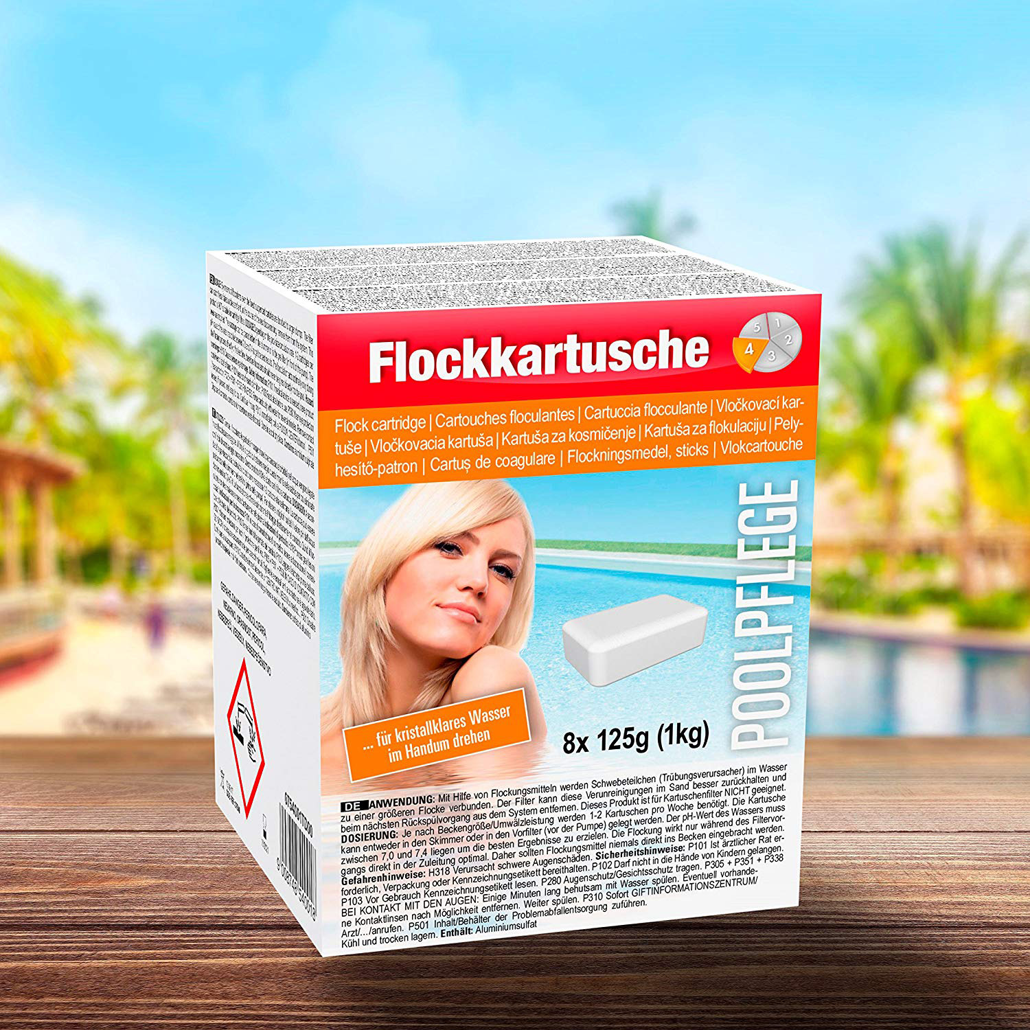 1kg Flockkartuschen Flockungsmittel für Sandfilteranlage