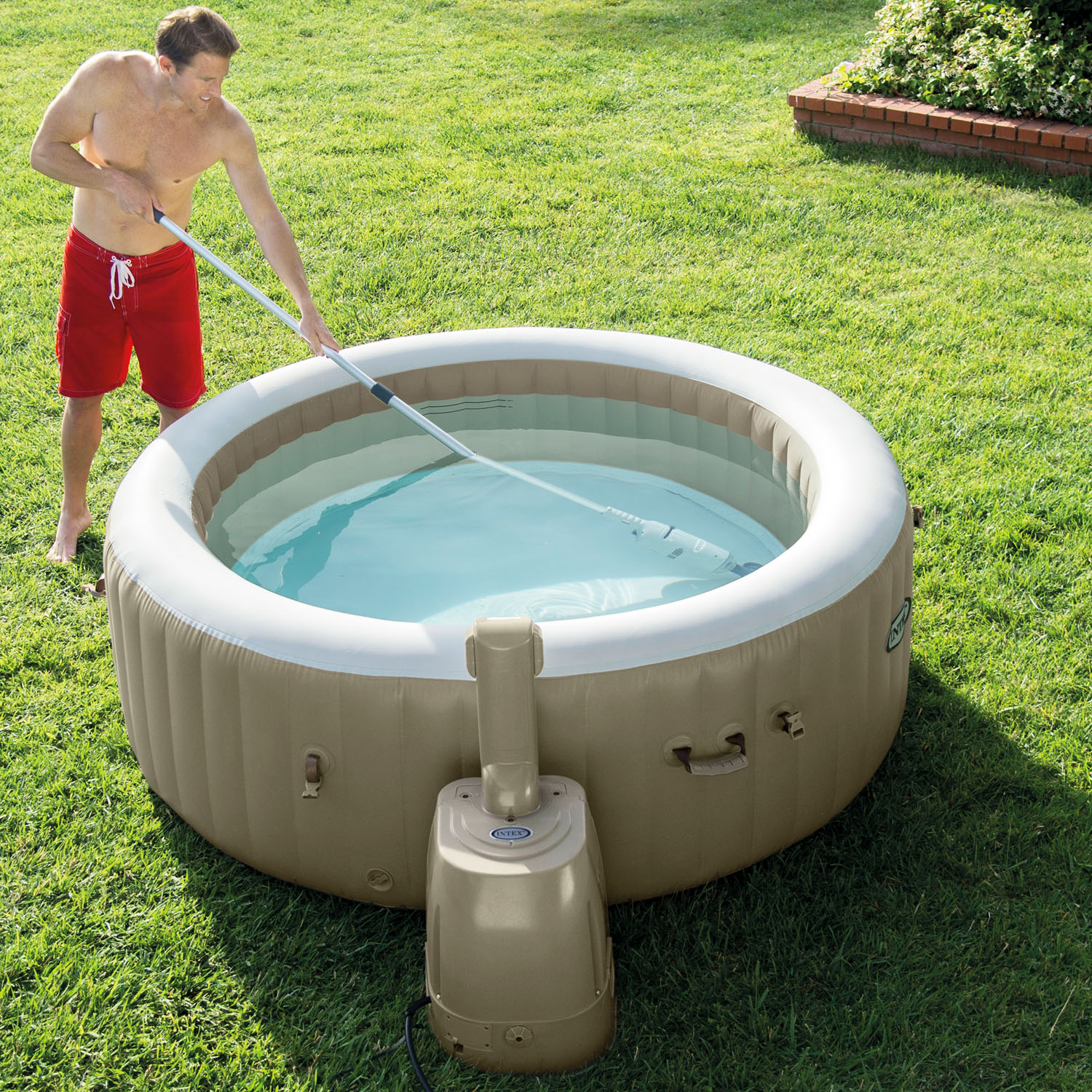 Intex Unterwasser Handstaubsauger mit Akku Abschaltautomatik Poolsauger