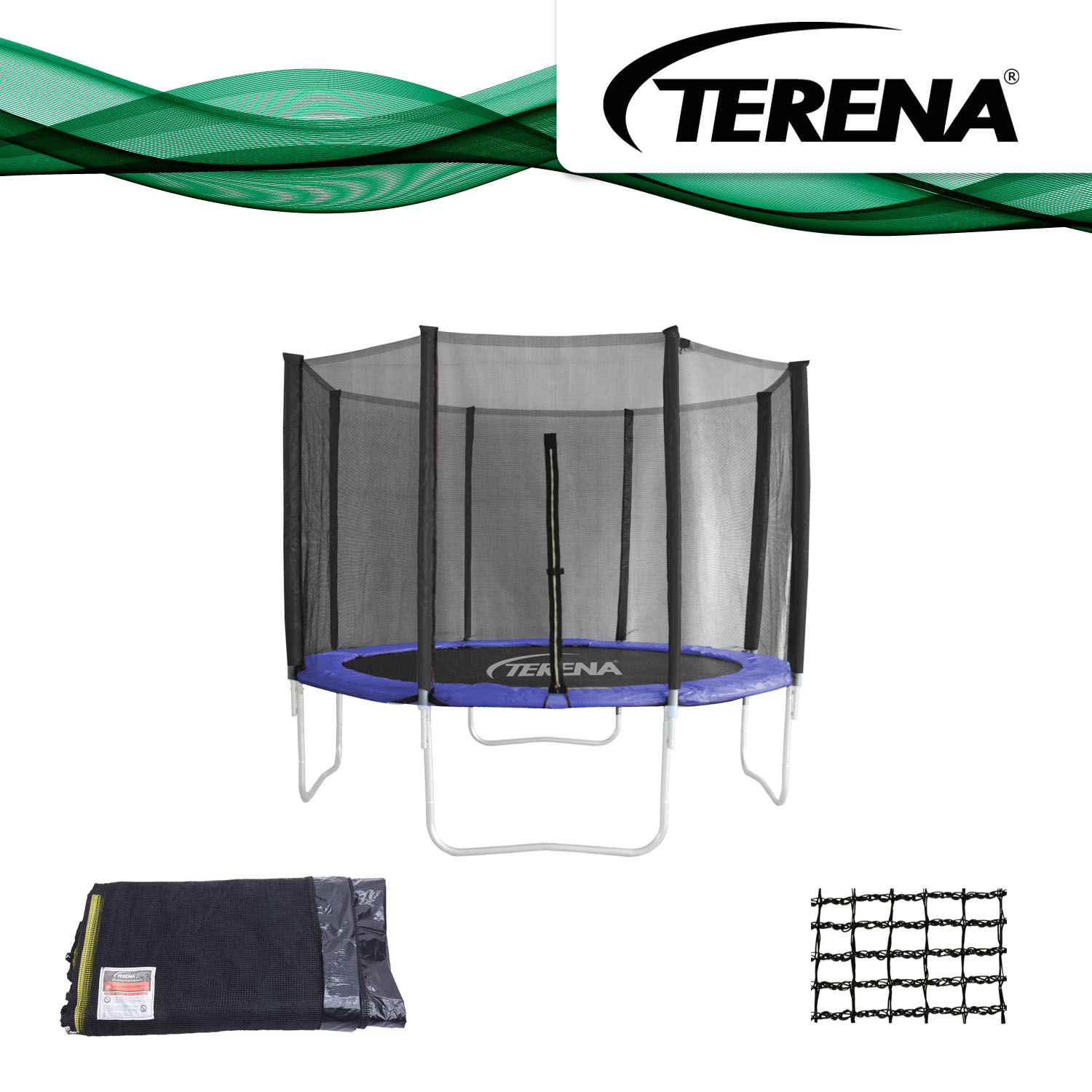 Terena Sicherheitsnetz Premium Ersatznetz für Trampolin 366 cm