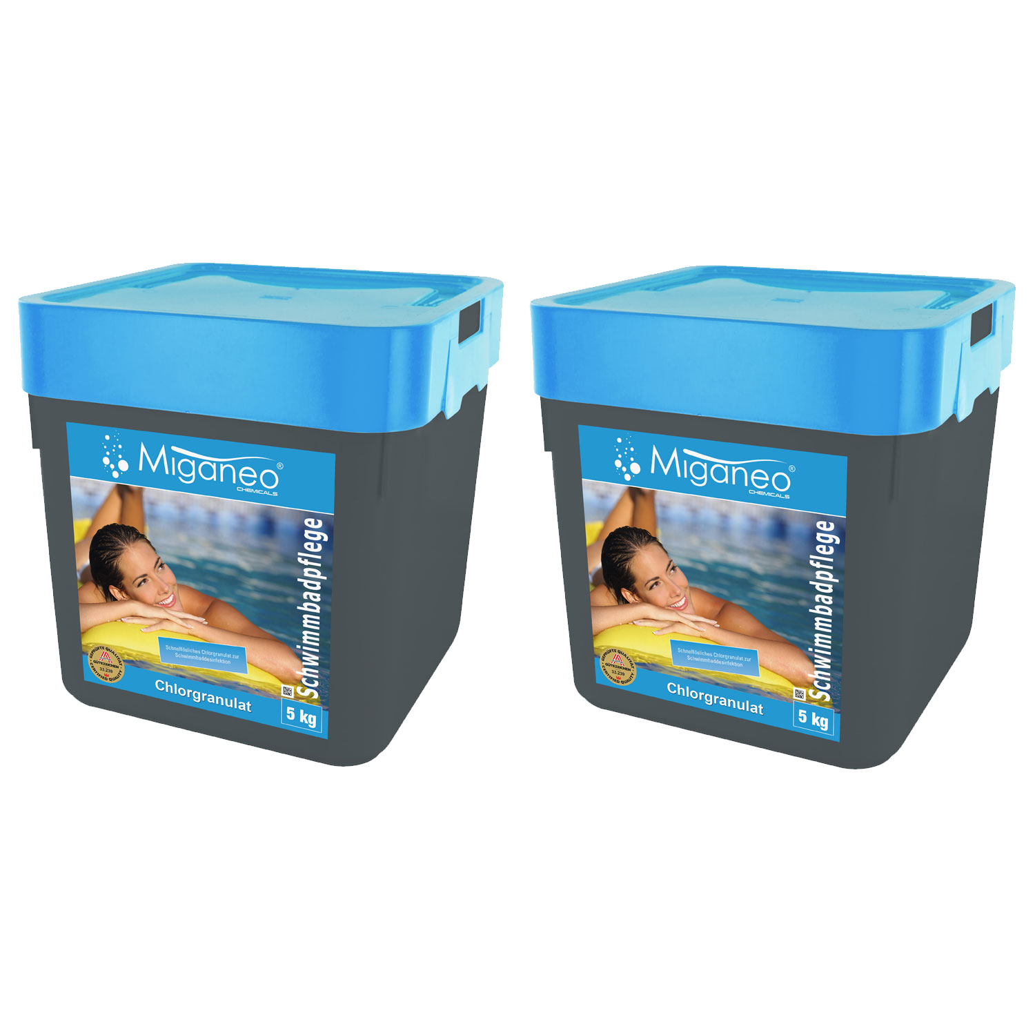 Miganeo® Chlorgranulat, 2 x 5 kg für Pool, pH-neutral